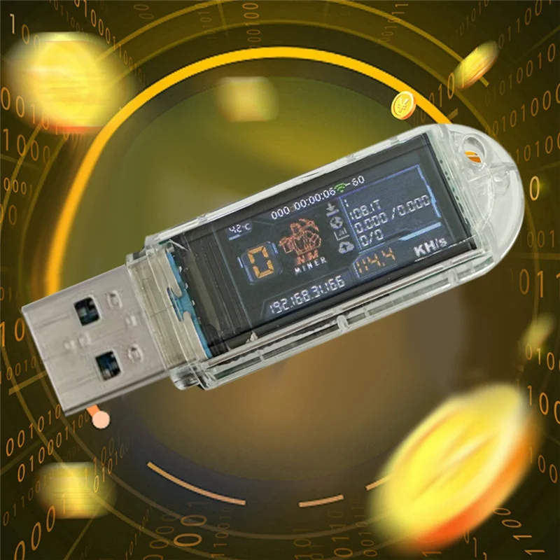 A13E-USB nerdminer 112kh/s solo loteria mineiro btc mineiro display colorido bitcoin mini mineiro asic mineração para escritório em casa