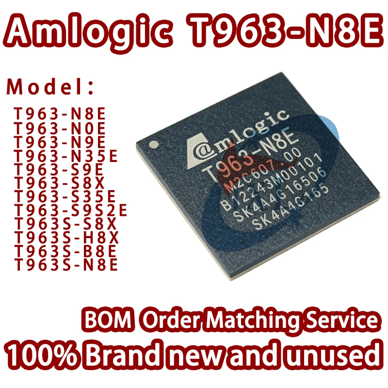 100% Brand New Amlogic T963 T963S-N8E-N9E-N0E-N35E-H8X-B8E-S35E-S8X-S9E-S9S2E Smart LCD TV System Processor Chip IC