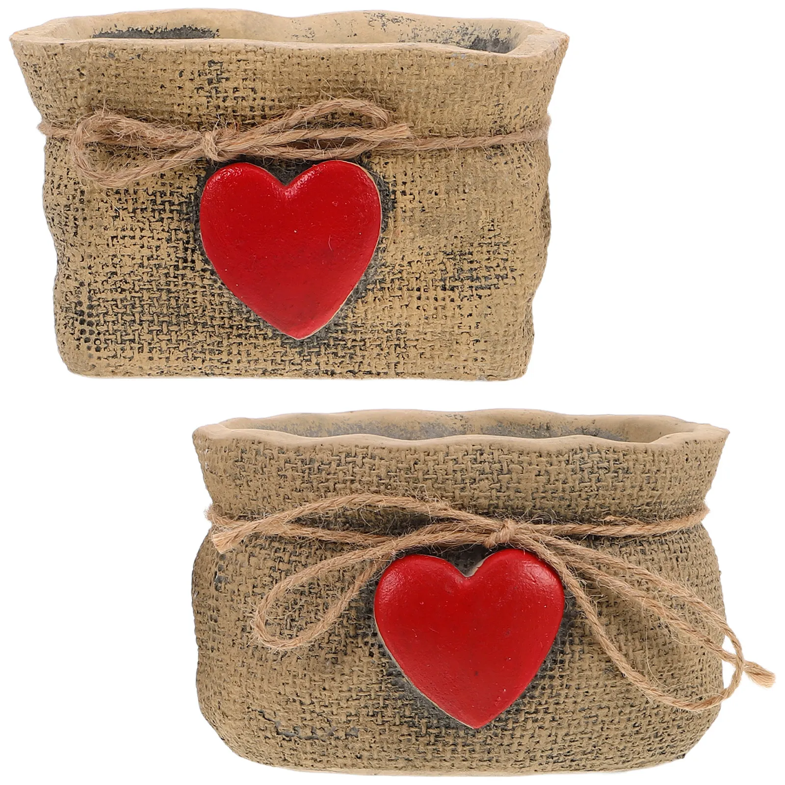 2Pcs Creative Fabric Nursery Pots Mini Succulent Wrap Bags for Desk Office Home Decor Small Artificial Succulents Tabletop