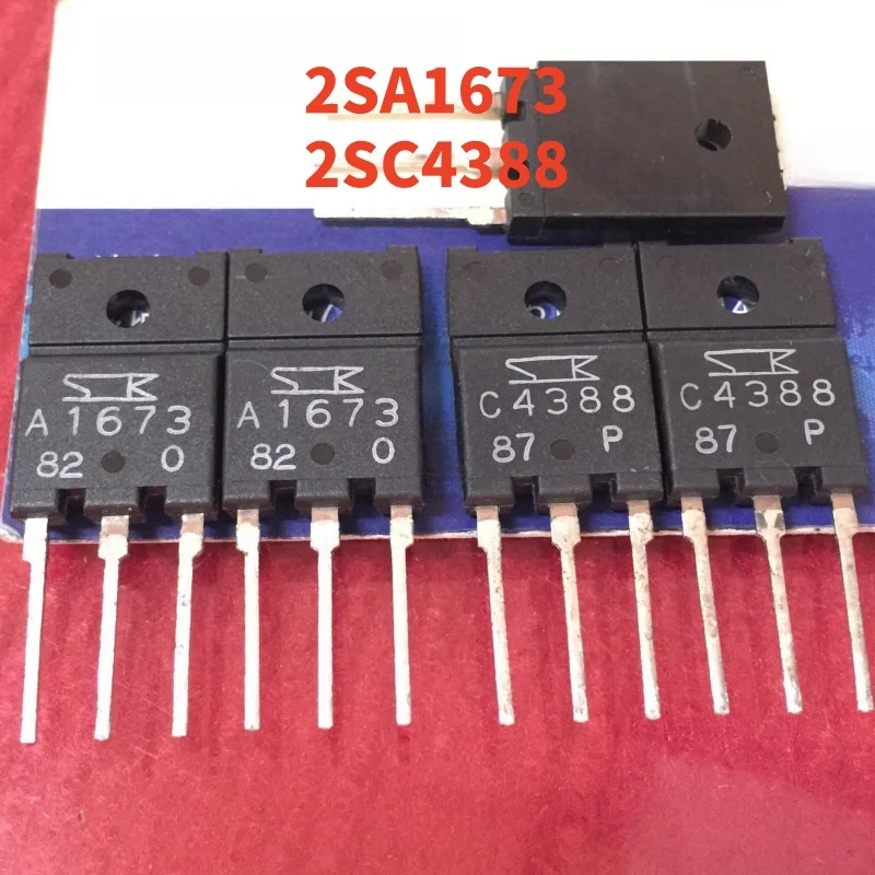 5 pairs/10 pcs (5pcs 2SA1673+5pcs 2SC4388) 100% new original 2SA1673 2SC4388 A1673 C4388 Audio amplifier pairing tube