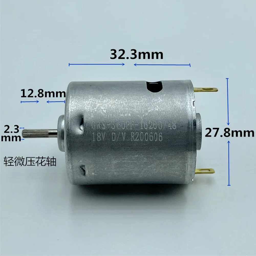 DC 6V-18V 9700RPM Mini RS-360PF DC Motor Carbon Brush Embossed Shaft with Cooling Fan Drill Tool Home Appliance Motor