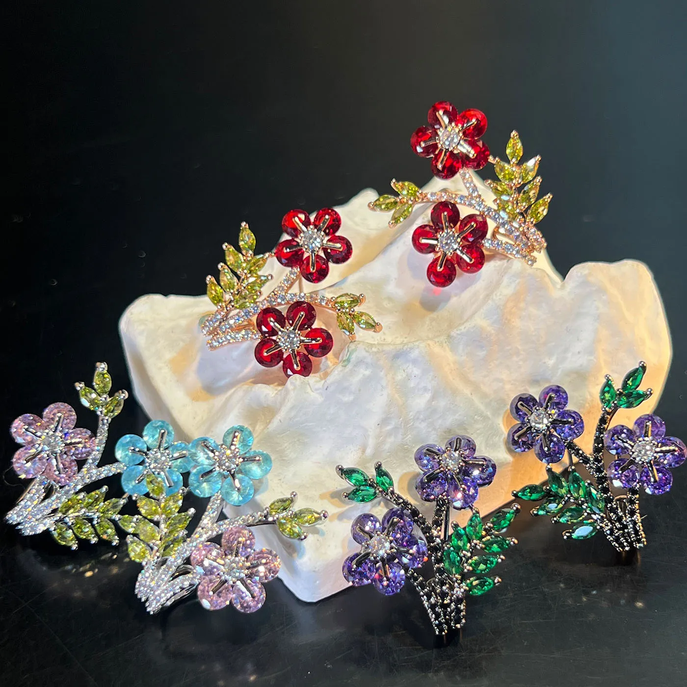 

Серьги-гвоздики «Цветочная корзина» с цирконом, серебро 925 пробы, ювелирные изделия для женщин и девушек