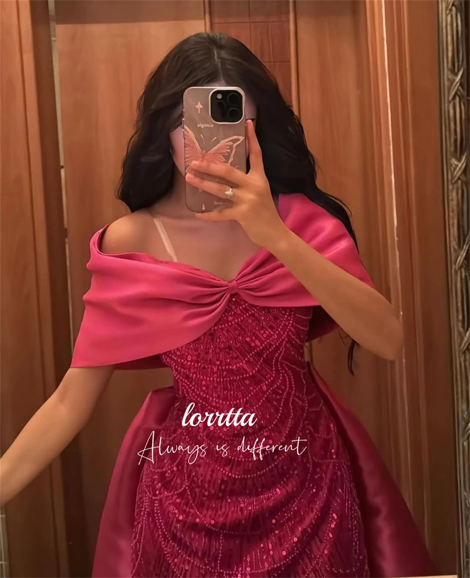 Lorrta Maßgeschneidertes Abendkleid für Damen, Kleider für besondere Anlässe, Ballkleider aus Perlenstoff, 2025, Damen-Luxus-Partykleid, Robe