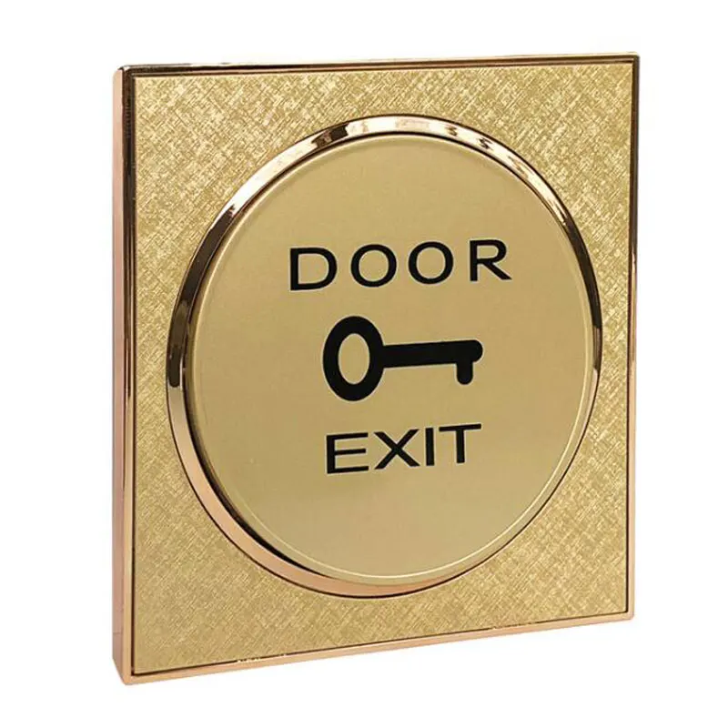 10pcs Golden Door Exit Push Button Door Release Switch For Access Control