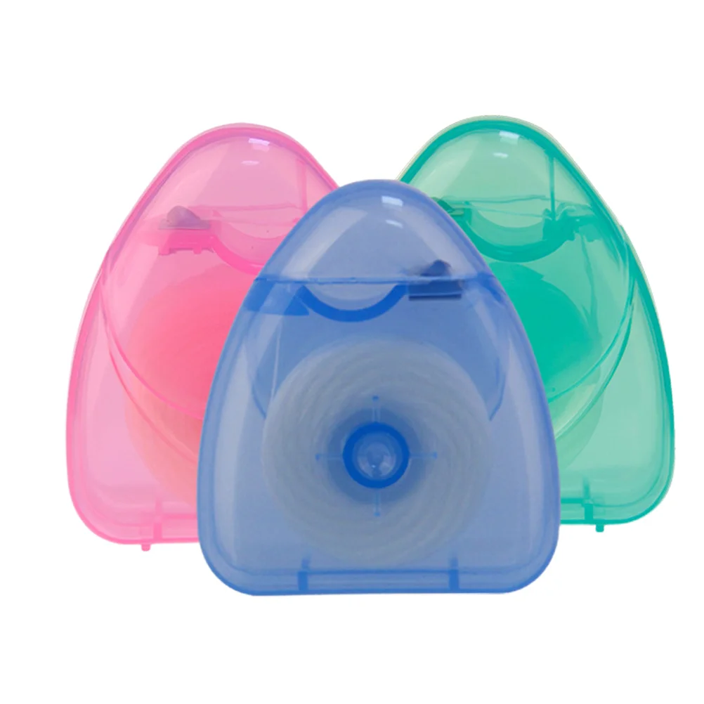 3 قطعة 50 متر جهاز تنظيف الأسنان بالنعناع يختار مايكرو الشمع بين الأسنان نظافة الأسنان نظافة الفم لون عشوائي الأسنان الخيط اختيار