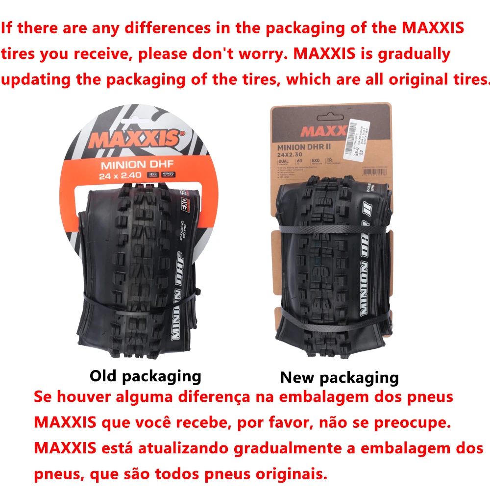 MAXXIS MINION DHF/DHR Ⅱ Mountain Bike Tire Children\'s off-road MTB XC Downhill Anti Puncture Tubeless Tire 20x2.3/2.4 24x2.3/2.