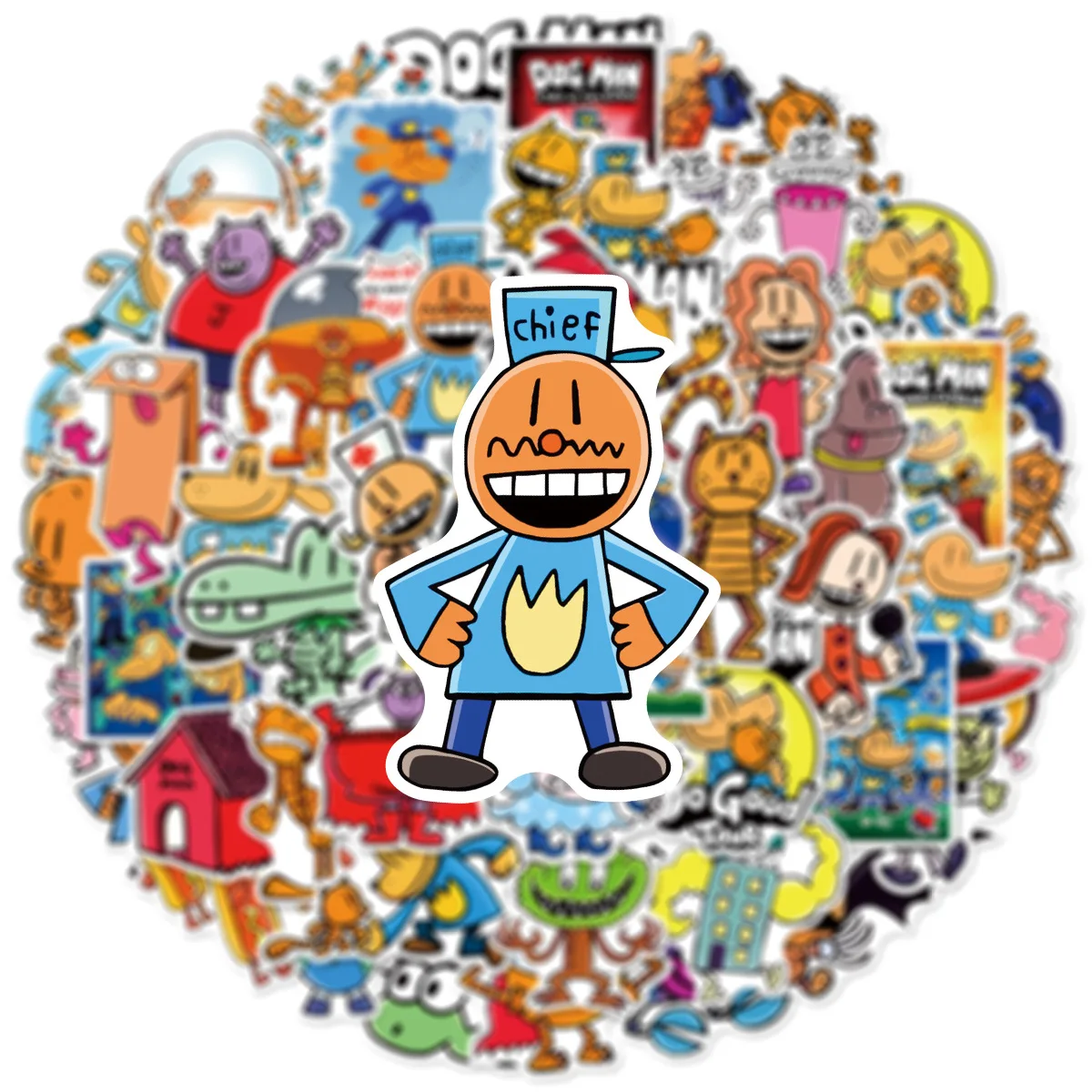 50 pezzi nuovo cane uomo adesivi cartoni animati animazione divertente graffiti giocattoli per bambini film decorazione fai da te frigorifero laptop chitarra auto bici decalcomanie