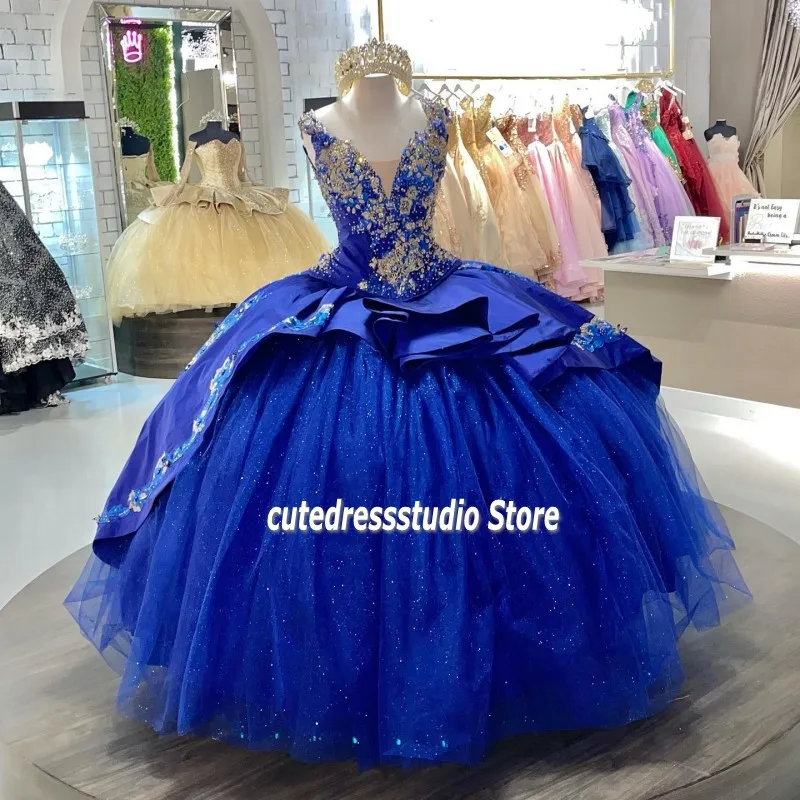 Feito sob encomenda azul quinceanera vestidos 2022 apliques beading mexicano meninas aniversário formatura vestir de 15 años