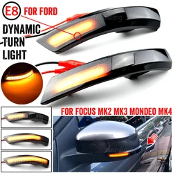 LED Dynamic Side Rearview Mirror Sequential Turn Signal Light Repeater For Ford Focus 2 3 Mk2 Mk3 Mondeo Mk4 Facelift 2011-2014