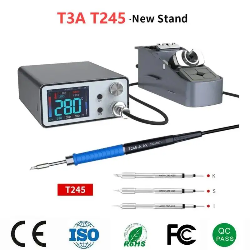 AIXUN T3A Intelligent Soldering Station Professional Welding T245 Rework Station For PCB Holder BGA Soldering Iron Repair Tools