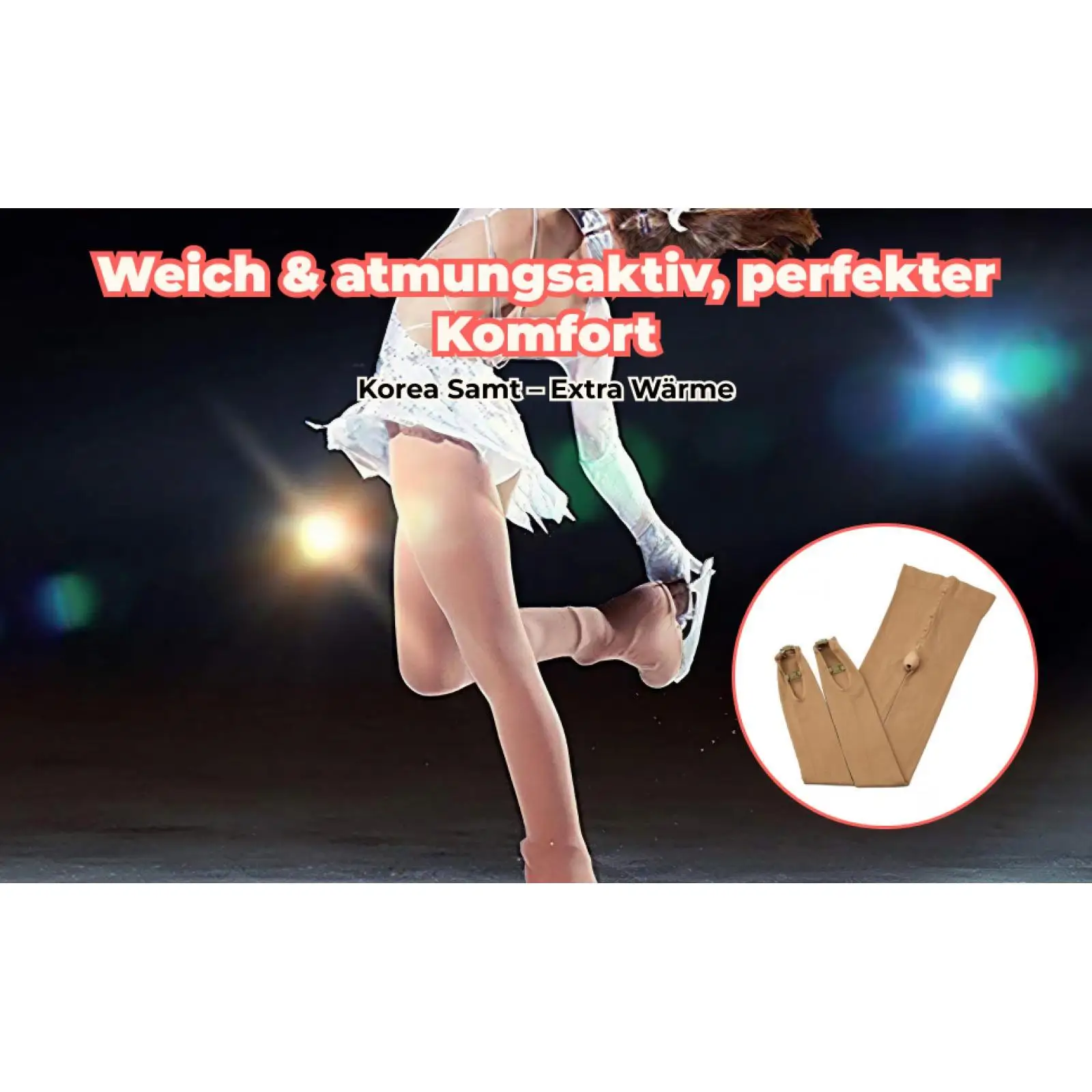 Footless Ice Skating Tights for Girls Women Velvet Spandex Leggings Skating Protector Pants Figure Practice Clothing - view 6