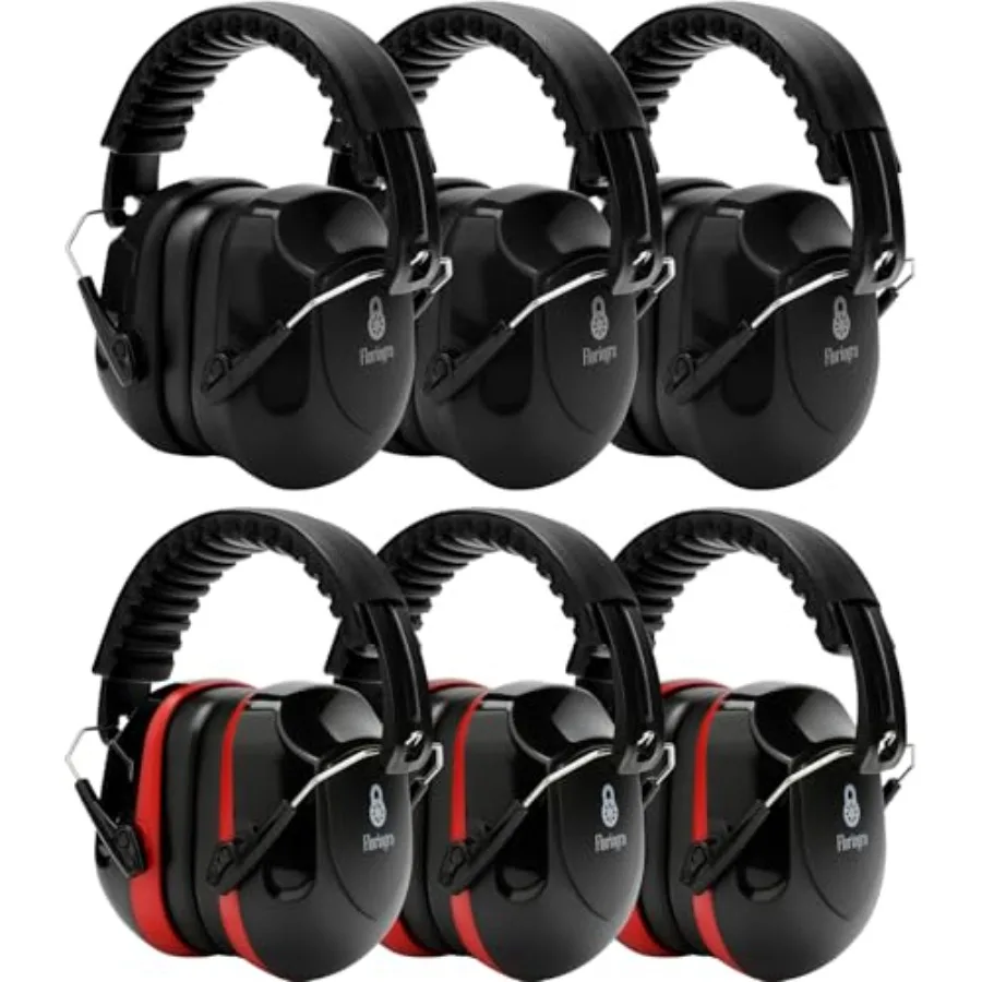 

6 Pack Noise Reduction Ear Protection with SNR 34dB for Adults and Ideal for Mowing Construction Work and Autism Sensory Needs