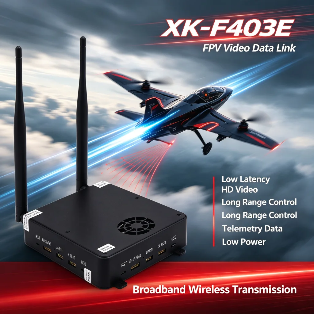 VTOL Drone Broadband FHSS Adaptive Frequency Hopping Module Wireless Video Transmission Ground to Air Interruption