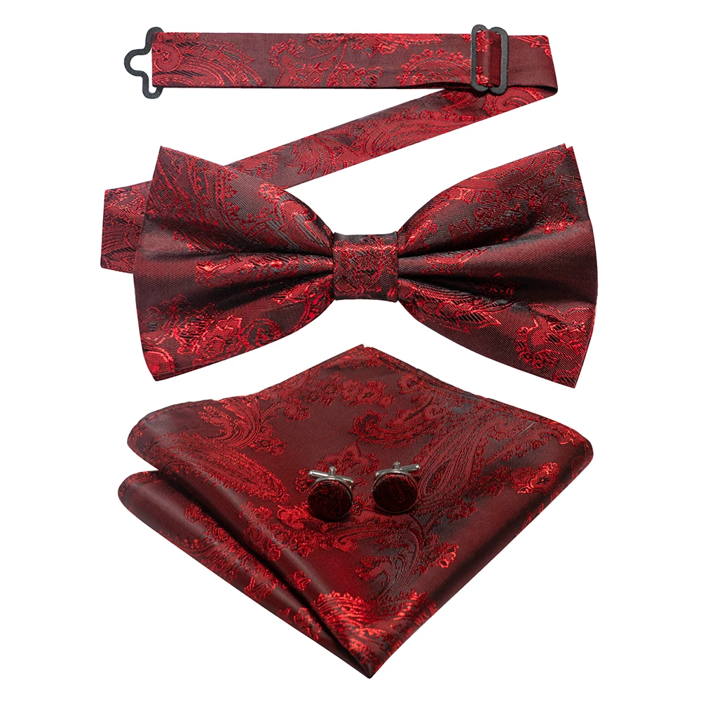East epische neue Mode blau grün Paisley Fliege Set für Männer weiche Taschentuch Qualität Manschetten knopf Herren Accessoire Hochzeits geschenk – Detail 35