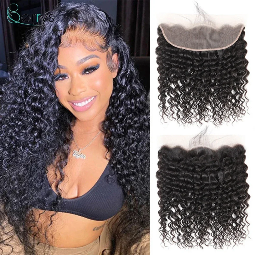 

Deep Wave 13x6 HD lace Frontal Invisible HD Transparent Lace Melt Skins Brazilian 13x4 HD Frontal Pre Plucked With Baby Hair