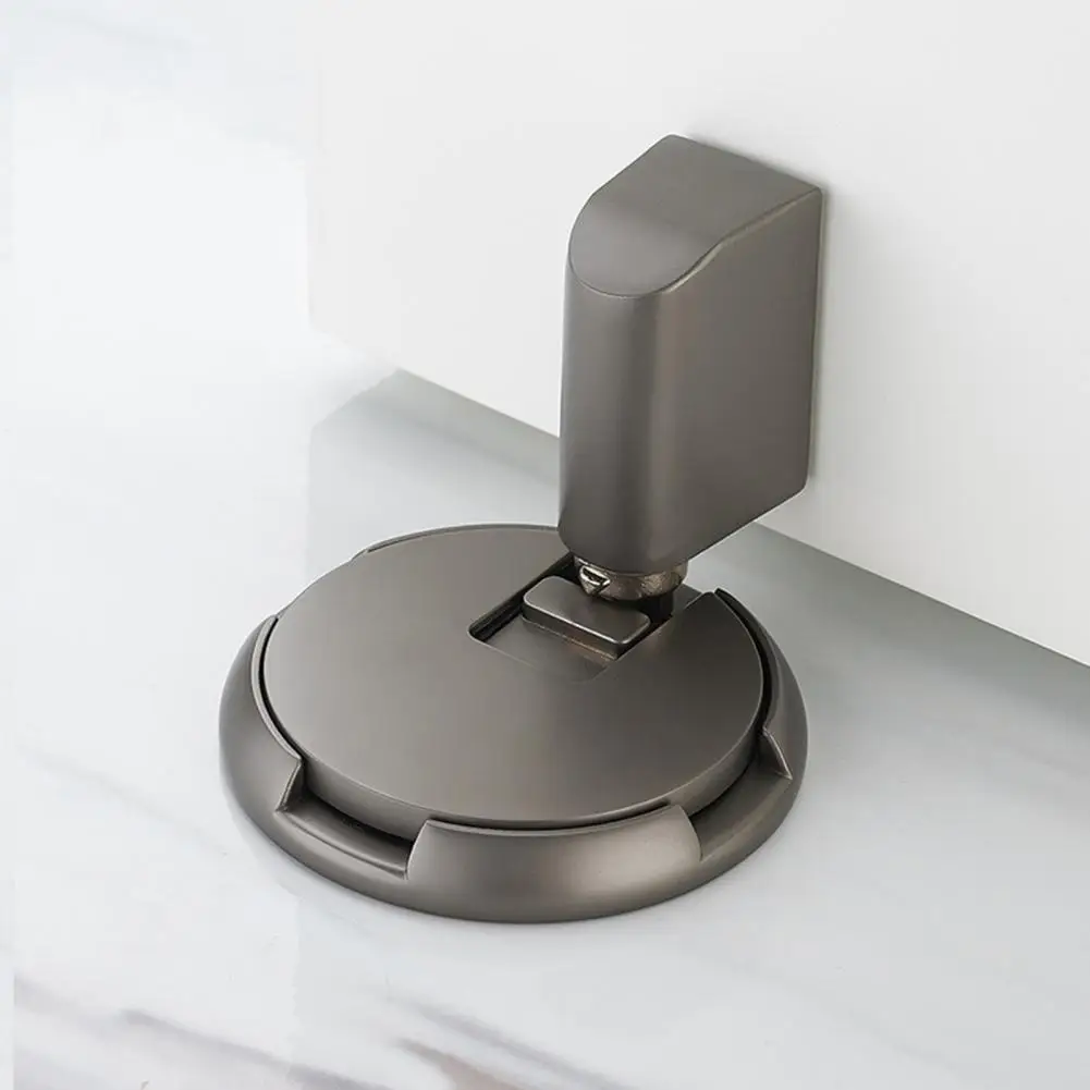 

Strong Magnetic Door Catch Heavy Duty Zinc Alloy Magnetic Door Stopper with Adjustable Adhesive Wall Protector for Home