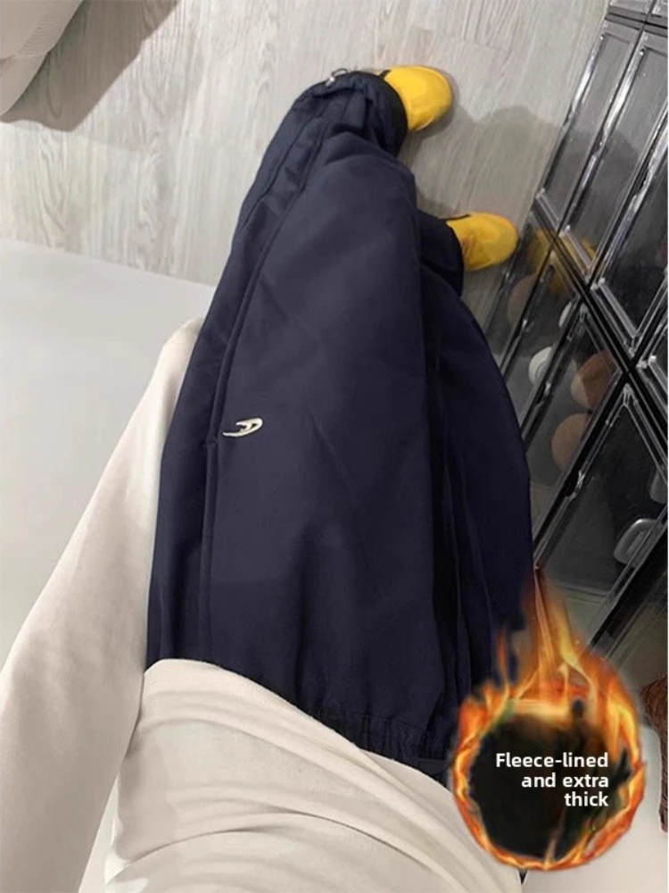 Damen Plüsch Charge Hose Herbst Winter Kollektion Koreanischer Stil Lose Lässige Sporthose für Studenten