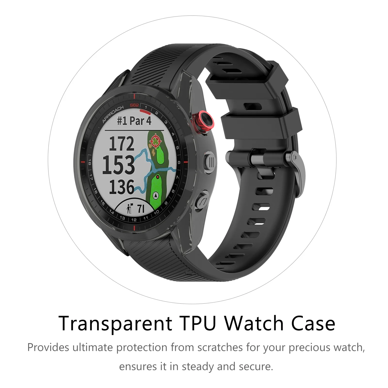 

Transparent Tpu Watch Protector Compatible for Garmin Shockproof Protective Case Scratch Resistant Watch Protective Shell Cover