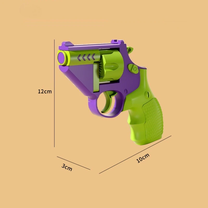 Mini revólver brinquedo descompressão gravidade cenoura arma rebote automático arma adulto alívio do estresse brinquedo escritório brinquedos fidget