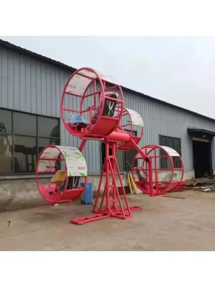 Ferris wheel amusement equipment double  roller coaster outdoor scenic spot large unpowered drift  easy to operation