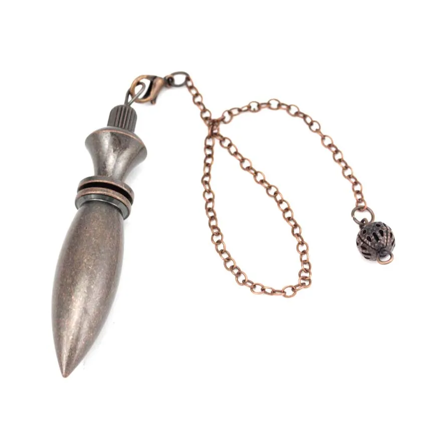 Péndulos curativos de cobre y Metal para radiestesia, adivinación, adivinación, colgante de péndulo, colgantes, radiestesia, adivinación
