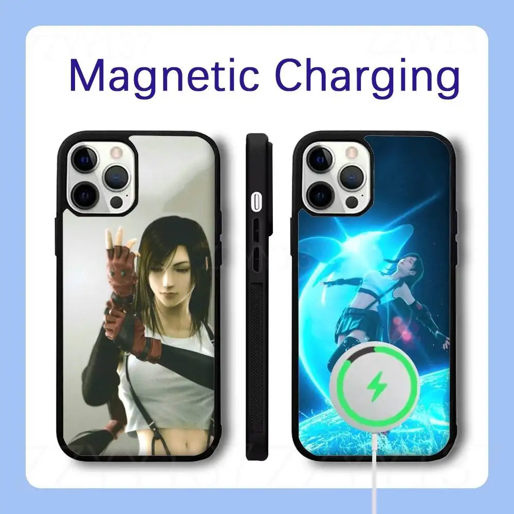 

F-Final Fantsy 7 Tifa Lockhart Phone Case For iPhone 17,16,15,14,13,12,11,Pro,Max,Plus,Air,Mini,SE Magsafe Wireless Charging