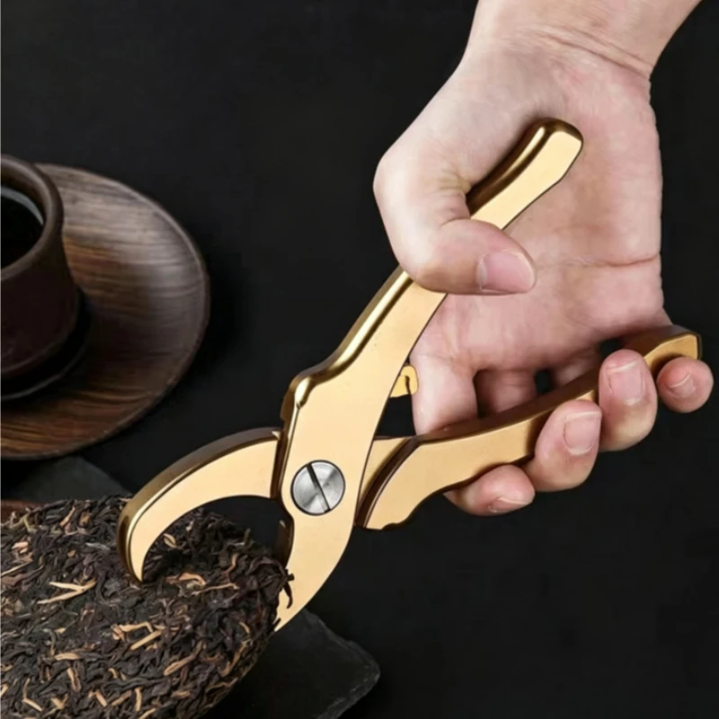Tea pliers aluminum alloy inner spring tea opener tea needle tea brick pu'er tea cake tea ceremony accessories tea scissors