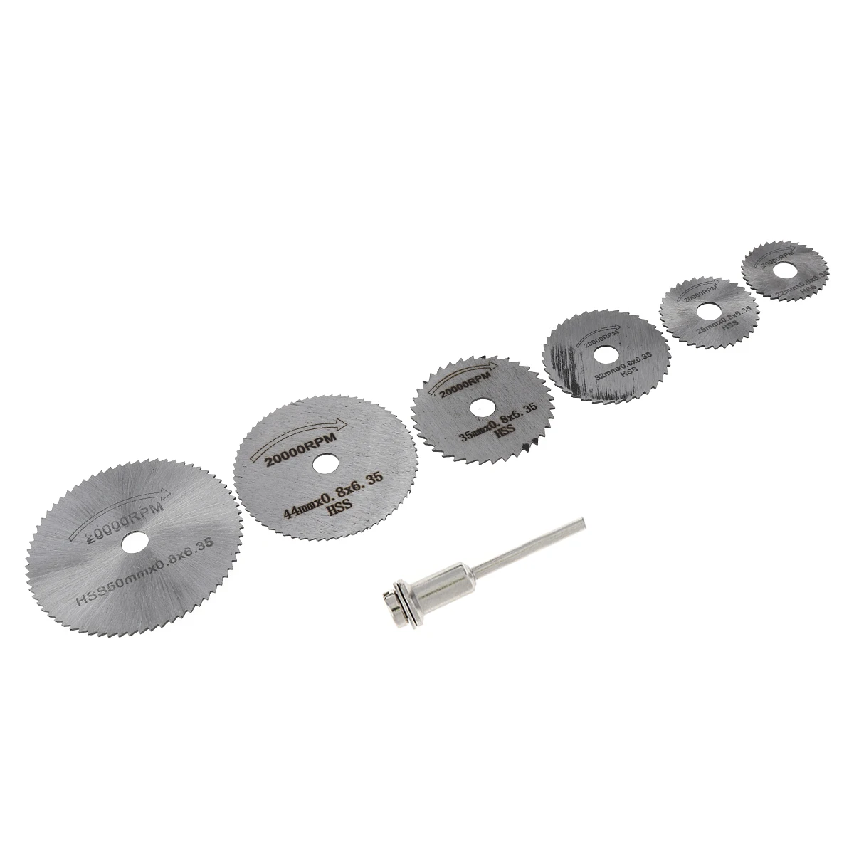 미니 나무 톱날 원형 블레이드 50/44/35/32/25/22mm, 지그 톱, 커터 전동 공구 세트, 목재 절단 디스크, 7 개