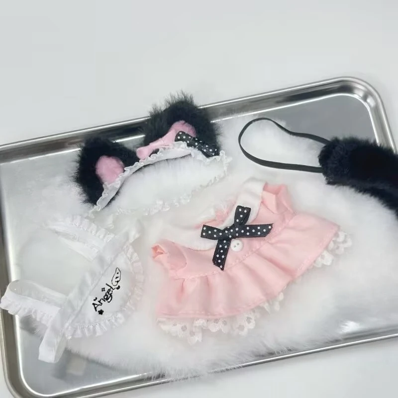 새로운 10cm 아기 드레스 '메이드의 작은 치마 테이블' 면 인형은 매우 귀엽고 사랑스럽습니다. 인형 옷 갈아입히기