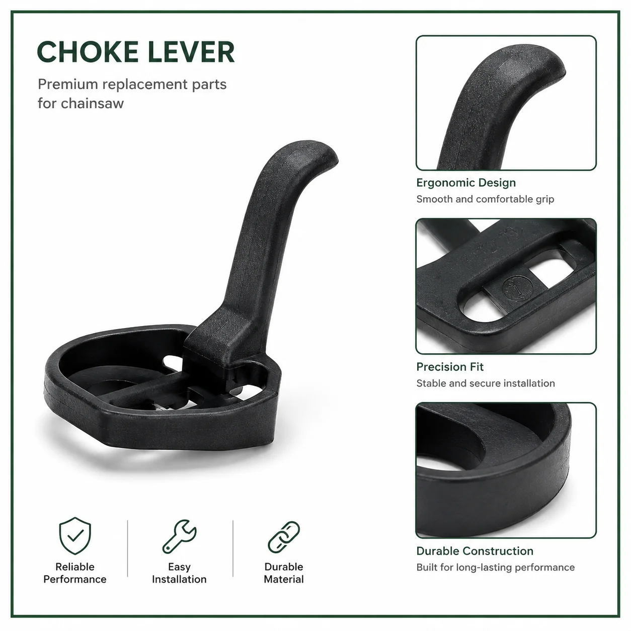 2Pcs Choke Rod Lever with Grommet Set for Husqvarna 61 66 162 181 266 268 272 281 288 XP Chainsaw, Replaces 501527902 501527801