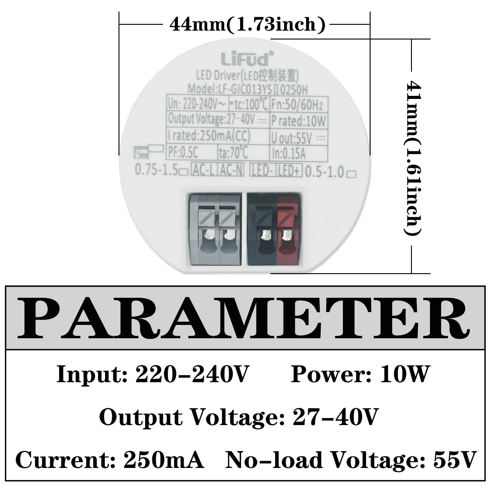 Lifud Power Adapter AC220V 10W 12W 14W 18W 20W 30W 40W Lighting Transformer Track Lamp Down Lamp Wall Lamp Power Source