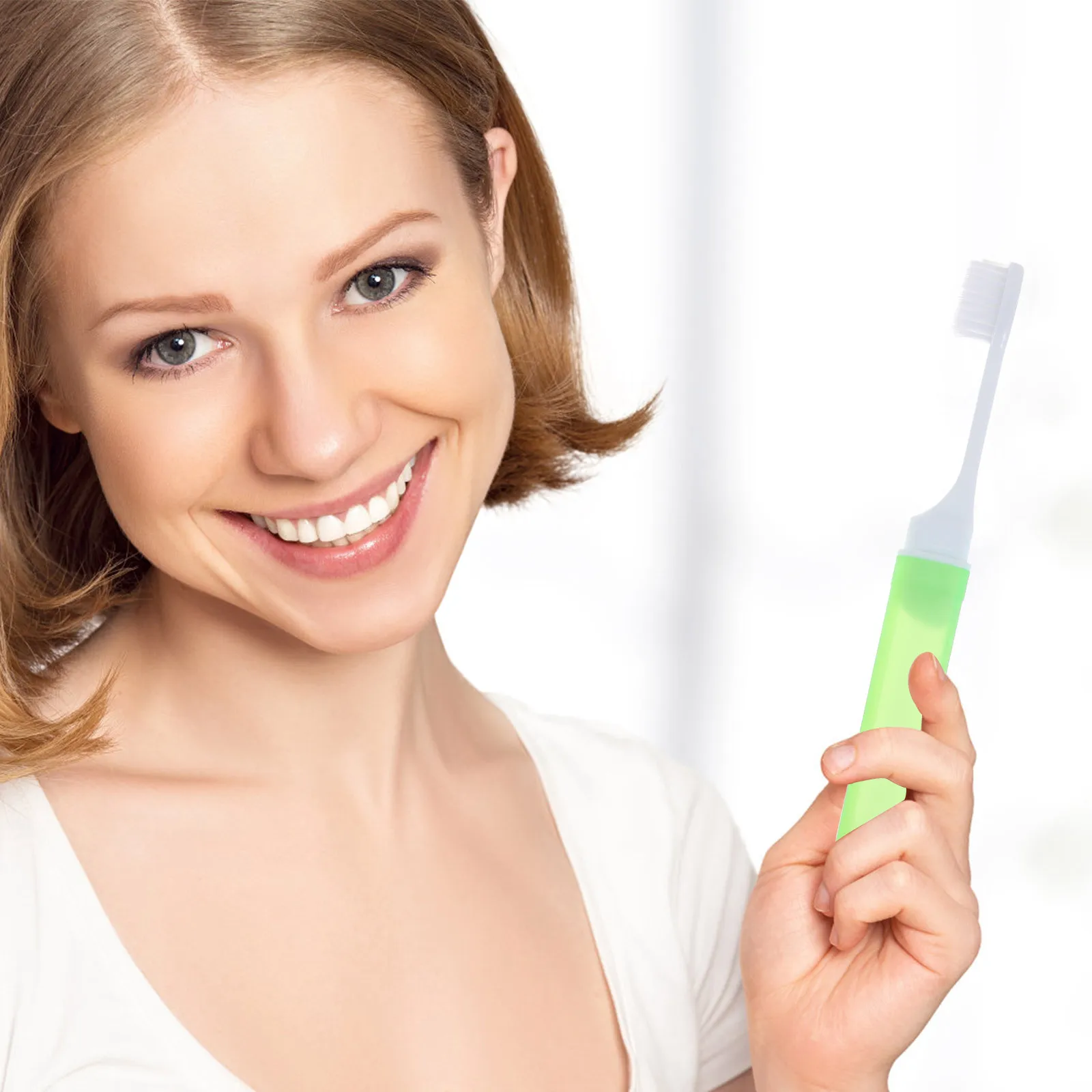 

12Pcs Foldable Toothbrushes Portable Travel Tooth Brushes Disposable Mini Size Lightweight Teeth Cleaning Foldable