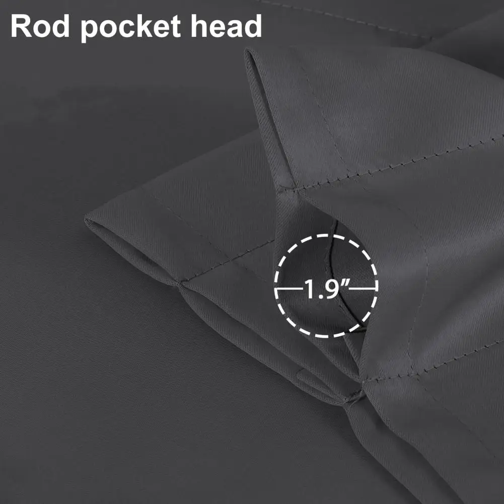 Curtain Valance with Blackout Coating Soft Curtain Valance 2pcs Light Blocking Curtain Valance Modern Solid Color for Room