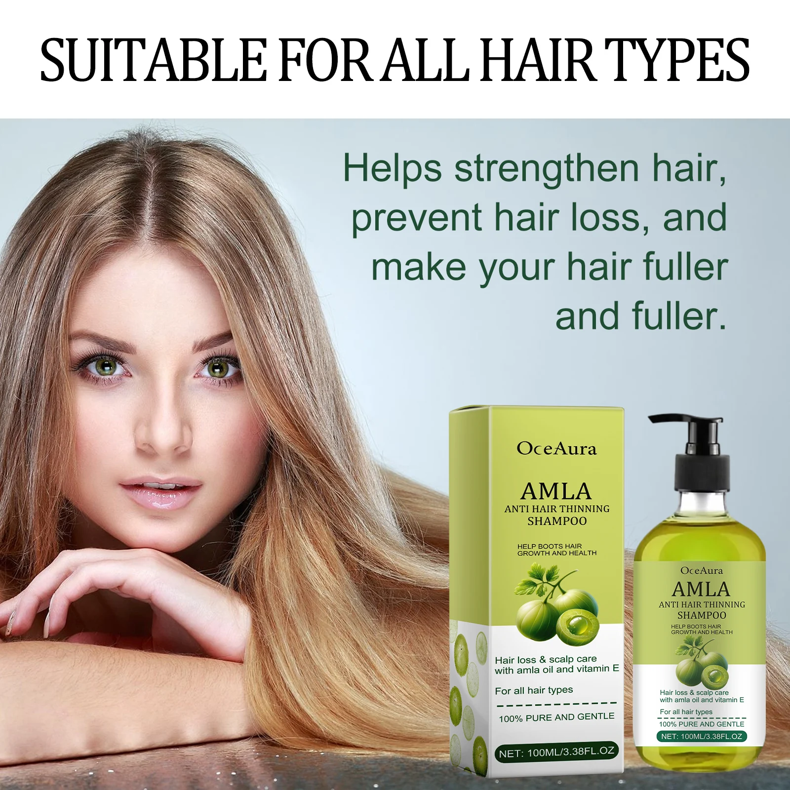 Amla Oil Hair Shampoo Hair Anti-Dandruff Oil Control Fluffy Refreshing Care Gentle Cleansing Nourish Scalp Refreshing Shampoo