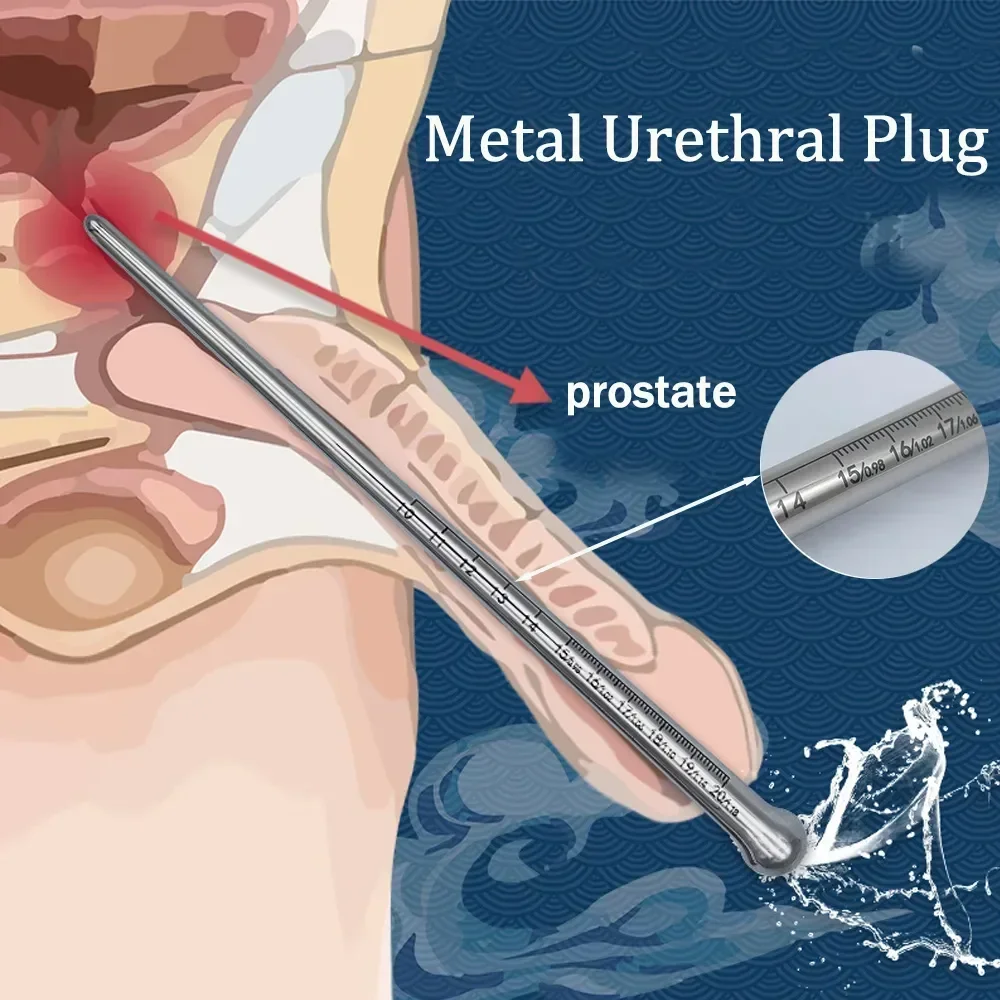 2023 جديد ذكر موسع الفولاذ المقاوم للصدأ مجرى البول الاستمناء لعبة استثارة القضيب رجل مجرى البول قضيب موسع الفولاذ المقاوم للصدأ الحصان العين عصا #2