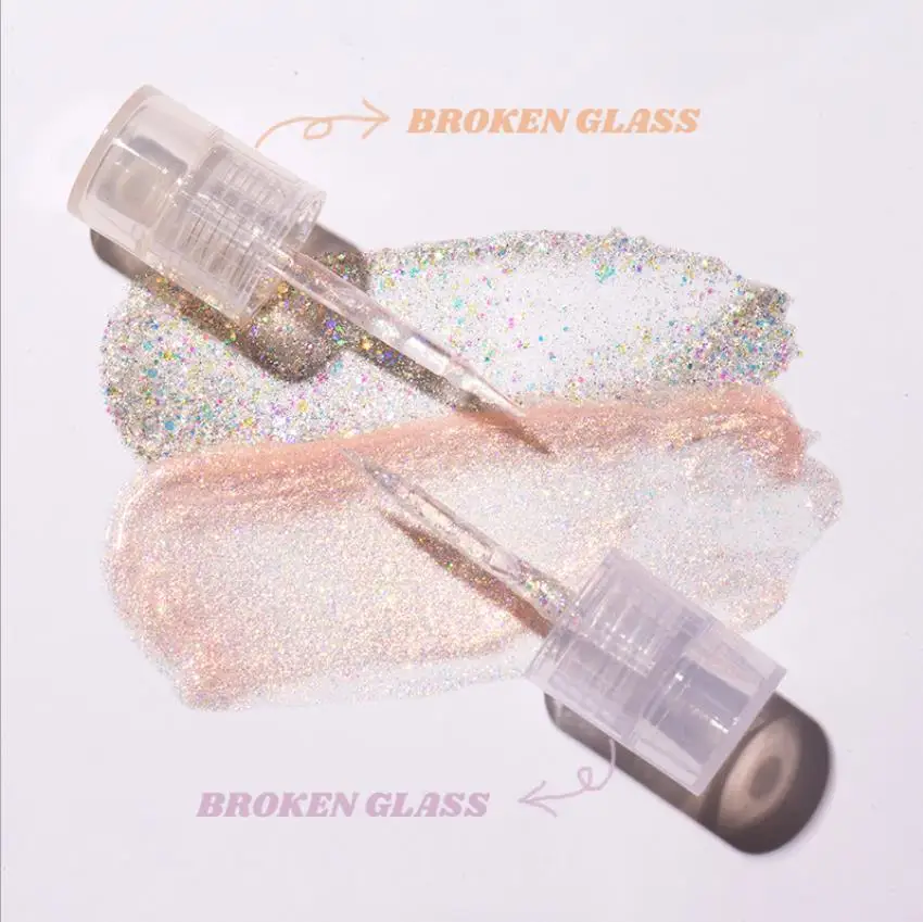 Flortte Shiny Heart Attack Liquid Eyeshadow Shimmer Sequins Glitter Shine Brighten Lying Silkworm Highlighter Eye Makeup Beauty