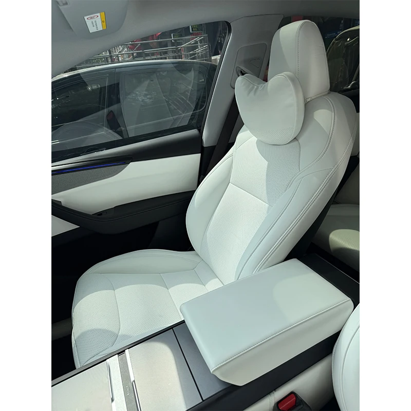 

For 2025 Tesla Model Y Juniper Top Quality Leather Custom Fit Car Seat Covers Car Full Set Cushion Covers Accessory 5 Seat
