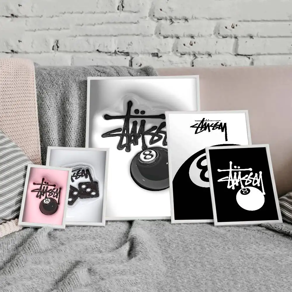 Póster de arte autoadhesivo sin bola en blanco y negro, carteles Retro de arte de pared de calidad HD para decoración del hogar