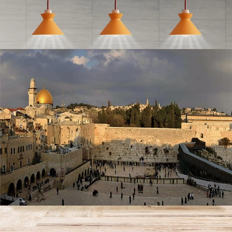 

Jerusalem Cityscape Photo Booth Photography Backdrop Western Wall David Background Banner For Jewish New Year Home Party Decor