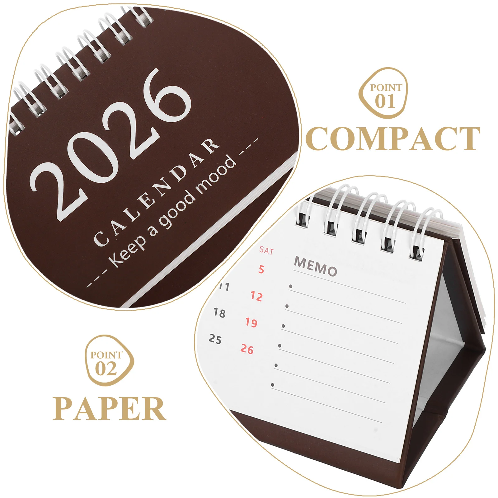 تقويم مكتبي صغير 2025-2026 تقويم مكتبي قائم مدمج لتخطيط الجدول اليومي منظم ديكور المنزل والمكتب #3