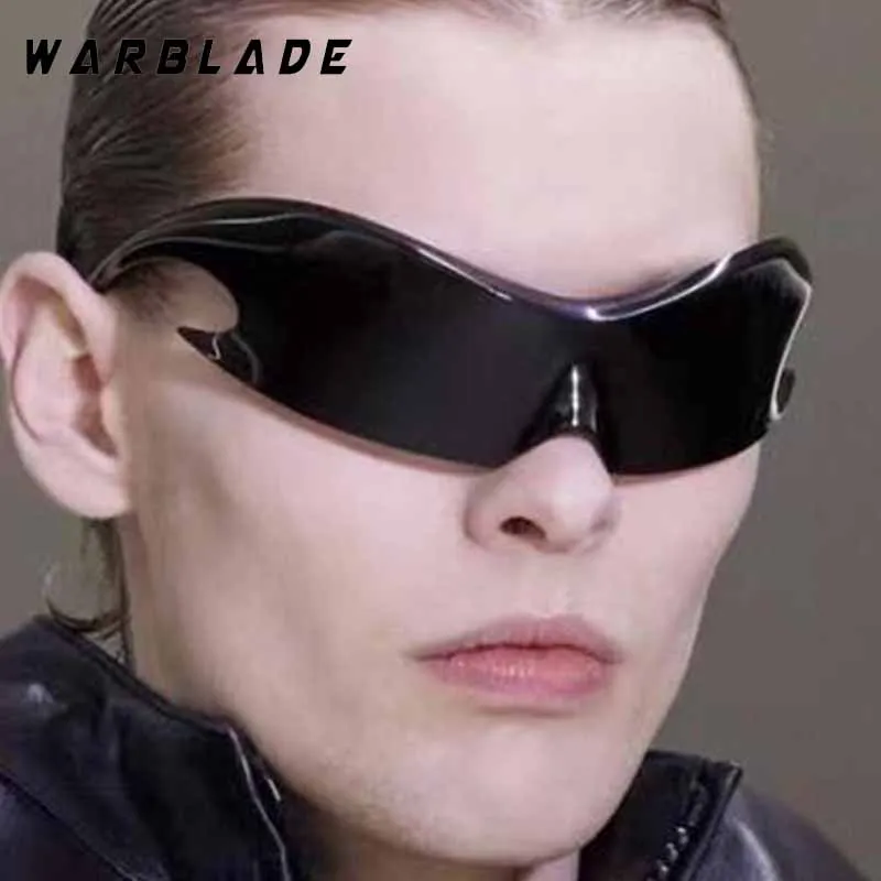 

Cool One-Piece Cyberpunk Trend Women's Sunglasses Luxury Brand Design Men's Sunglass Party Outdoor Sport Hipster Goggles UV400