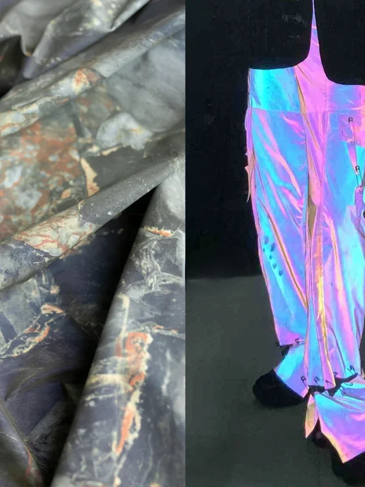 

Светоотражающая ткань с принтом в стиле ретро, креативная ткань для выпускного колледжа, дизайнерская ткань на метр, материал для шитья своими руками