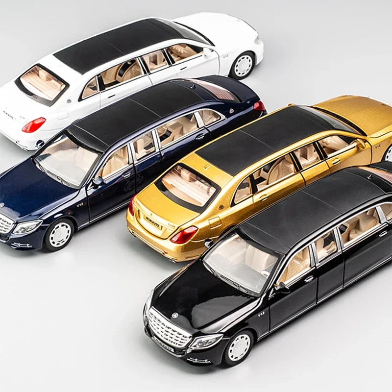 1: 32mercedes-benz Maybach S650 modello di auto in lega auto giocattolo per bambini versione estesa a sei porte simulazione modello di auto