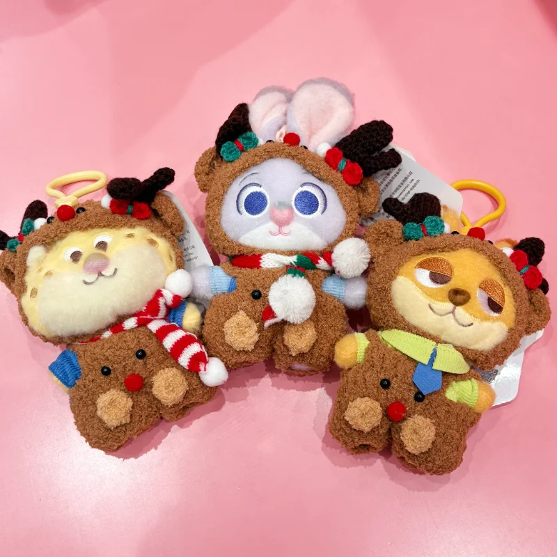 Zootopia-serie pluche desktop ornament Disney Judy Nick creativiteit kerstboom modellering pluche sleutelhanger kerstpaar cadeau