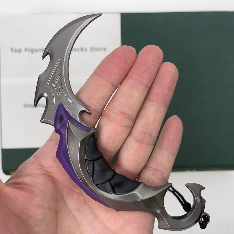 15cm (5.9 inches) Valorant Game Weapon Model Toy, Reaver EP 5 Karambit, Zinc Alloy Metal, Not Sharp, Rust-proof, Metal Blade