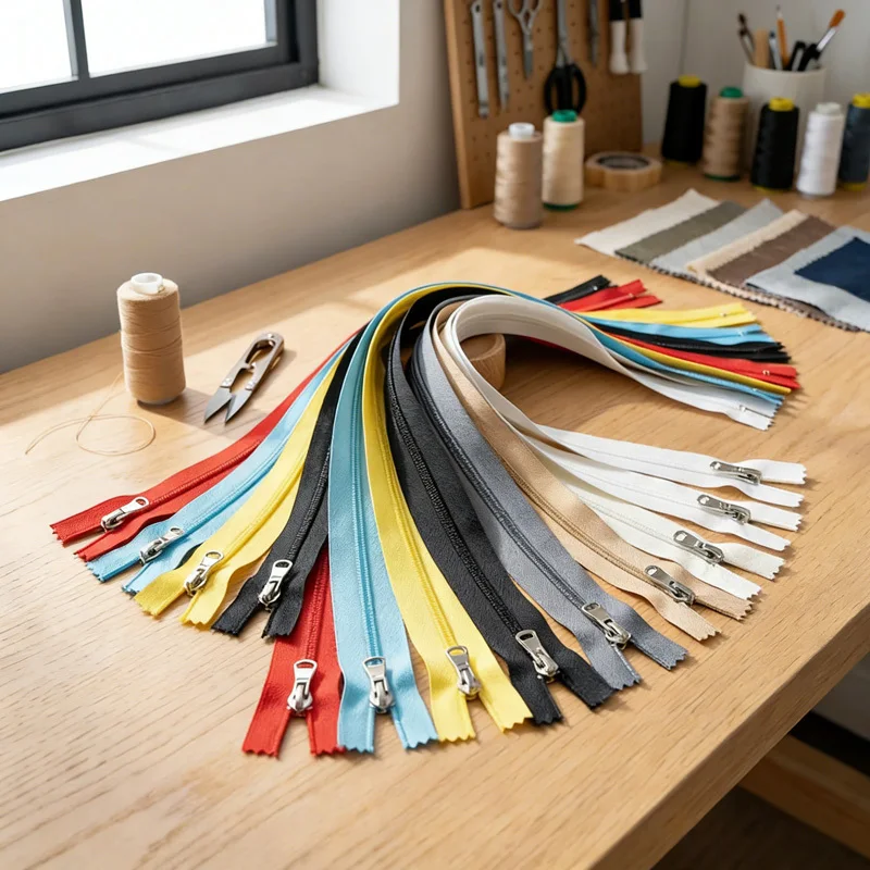 15Pcs Mixed Color #5 Nylon Open End Zippers For Jackets Coats Pants Dresses Durable Multi Length Random Colors Sewing Supplies