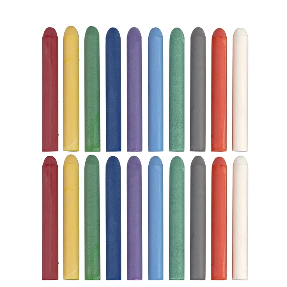 20pcs 1 Box Dustless Water-Soluble Chalk For Projects Erasable Solid Chalk Kindergarten Blackboard Drawing Student