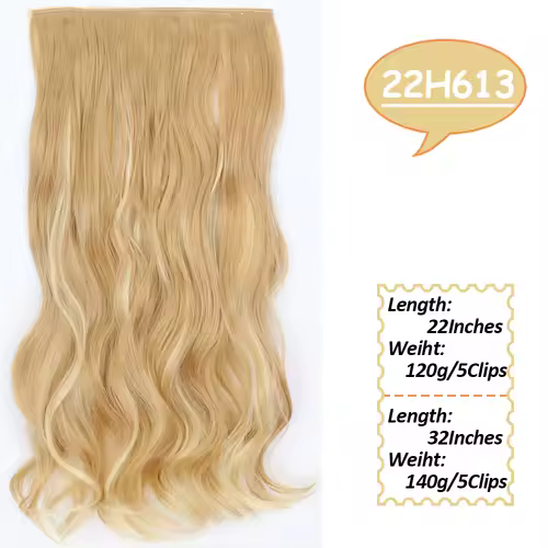 NICESY Synthetic Long Wavy 5 Clips Hair Extensions 22Inch/32Inch Clip On Hair Extensions High Tempreture Fake For Women - Image 24