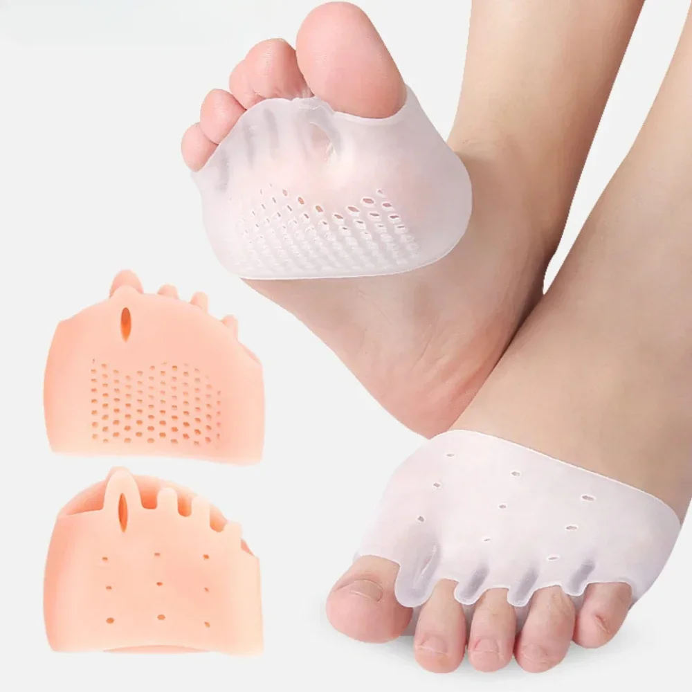 

1Pair Silicone Toe Separator Hallux Valgus Corrector Bunion Orthotics Protector Pain Relief Relieve Forefoot Pad Foot Care Tools