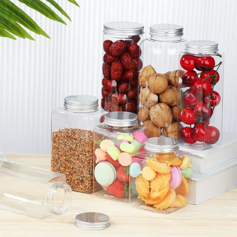 Airtight Food Storage Container Clear Kitchen Pantry Organization and Storage Canisters Bottles Dry Food Sealed Cans For Cereal